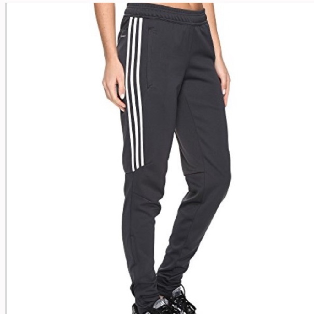 ADIDAS Heather Gray Tiro17 Joggers!